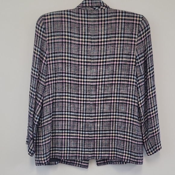 Talbots Plaid Blazer with Pink Highlights - Picture 5 of 10